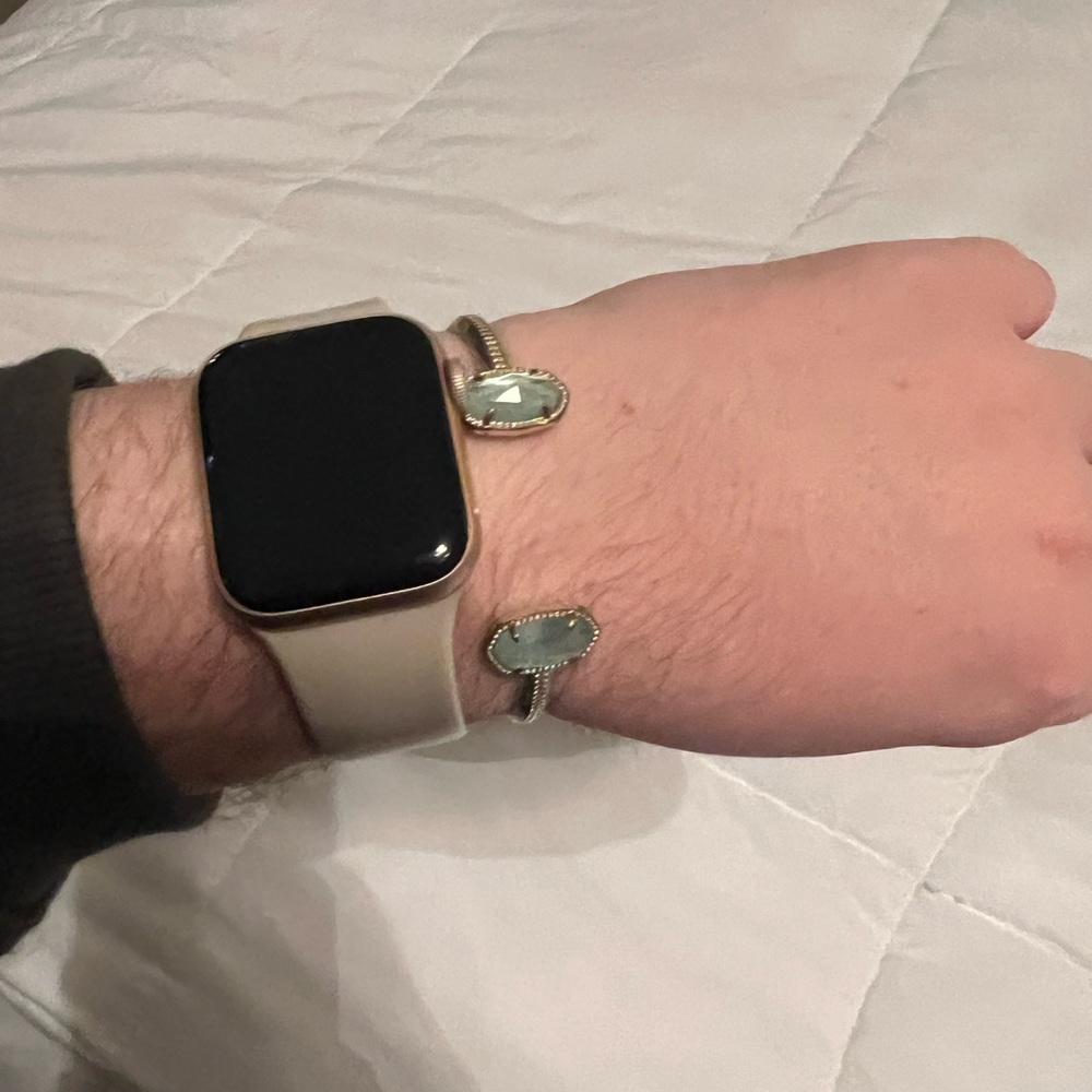 Kendra Scott Elton good cuff with aquamarine stone